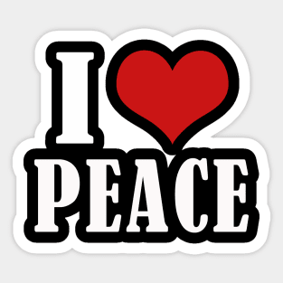 I LOVE PEACE Sticker